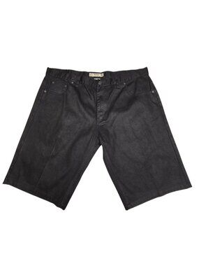 Black Jean Shorts Mens Denim Bermuda 42 Waist Tagged 46